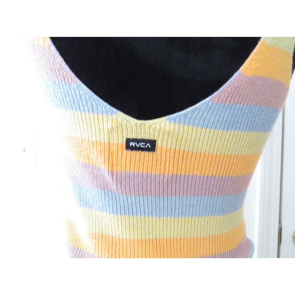 RVCA Rainshadow Sweater Tank Boho Festival 100% Cotton S EUC - Picture 5 of 8